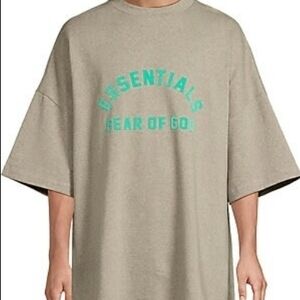 Fear of God Essentials Short Sleeve Sweatshirt with Teal Print